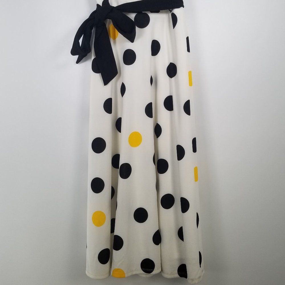 Polka Dot Retro Style Sleeveless A-Line Dress - Picture 3 of 8